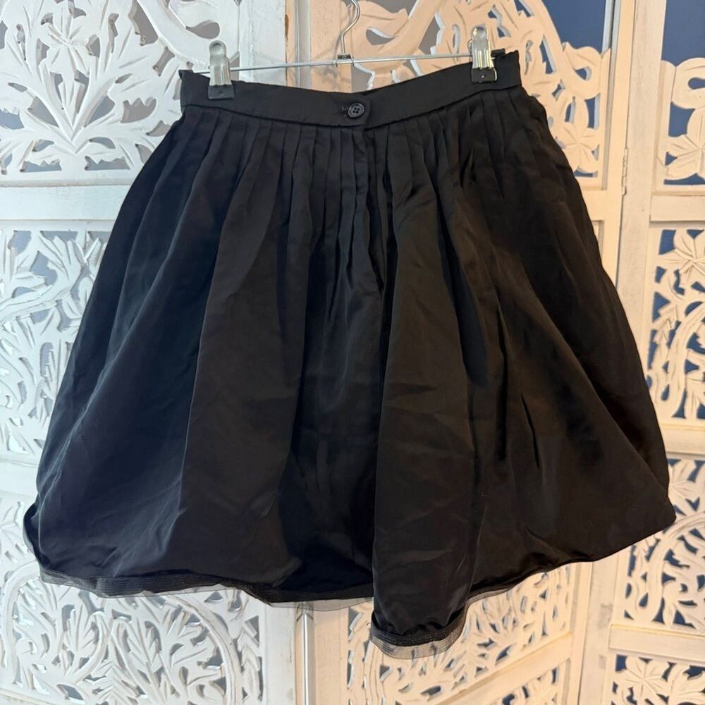 NWT Anne Klein Black A-Line Skirt Sz 4P